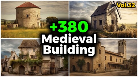 +380 Medieval Building Reference Images (4k) | Vol_32