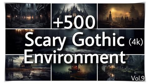 +500 Scary Gothic Environments Concept(4k)