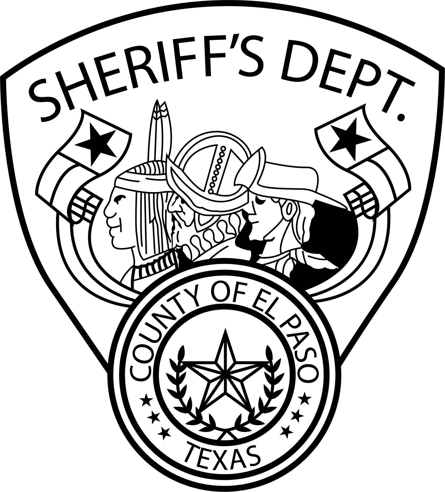 ArtStation - Usa texas el paso sheriff,s dept vector file Black white ...