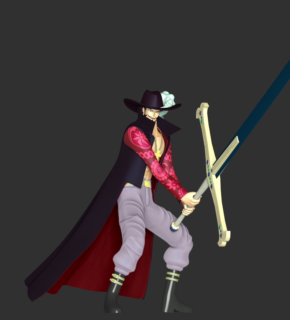 Mihawk Sword, 3D CAD Model Library