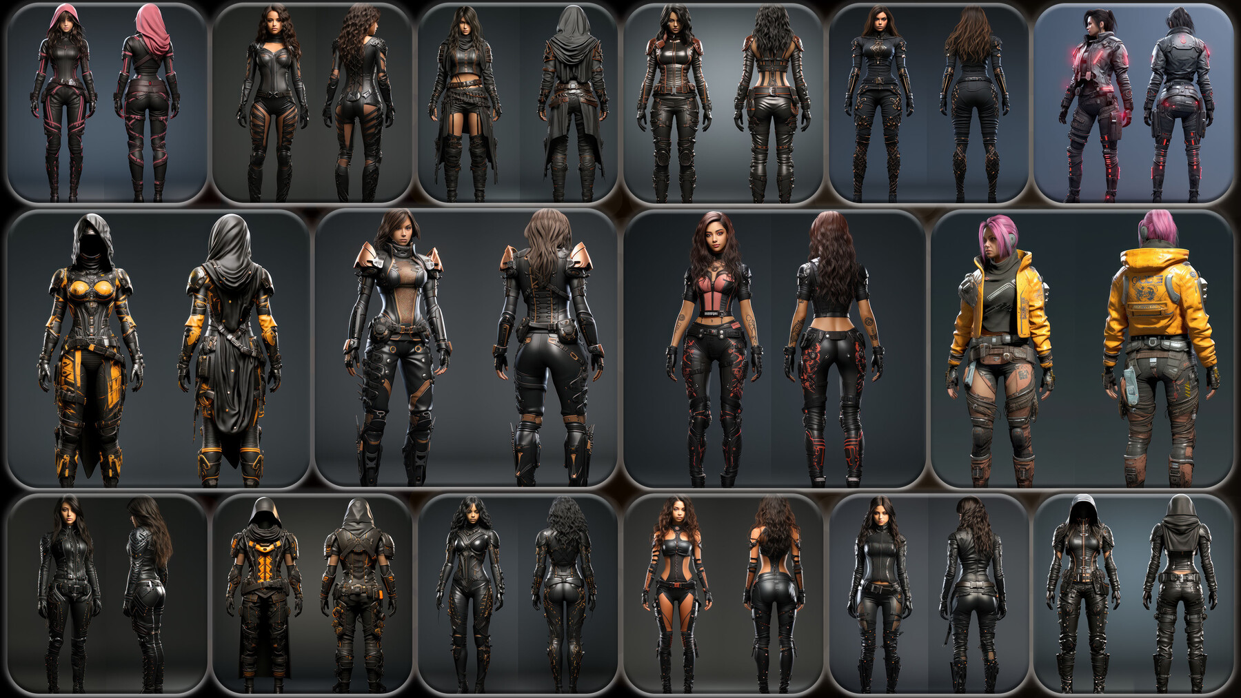 ArtStation - 200 Feminine Cyberpunk Outfit Reference Pack | 4K | v.8 ...