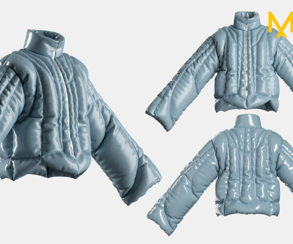 ArtStation - Streetwear Puffer Jacket #023 - Clo 3D / Marvelous Designer +  OBJ / DIGITAL FASHION / HYPEBEAST / FUTURE FASHION