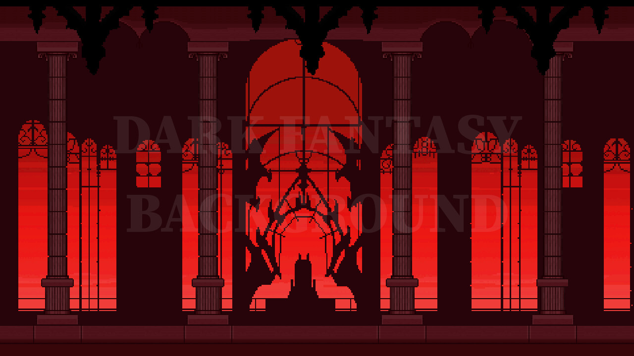 2D Pixel Art DARK FANTASY Backgrounds