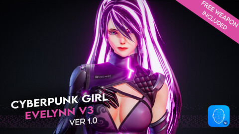 Cyberpunk Real-time Female - Evelynn V3