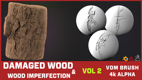 50 VDM +4kAlpha Damaged Wood -Imperfections Vol 2