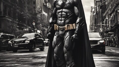 batman walking around new york city