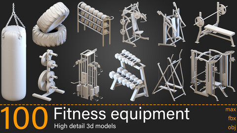 100-Fitness equipment - Kitbash-vol.01