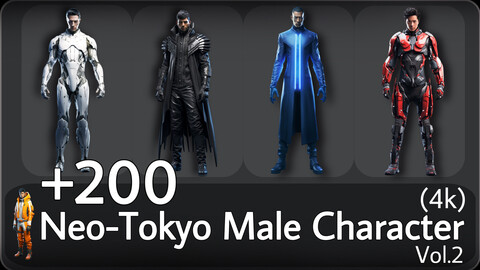 +200 Neo-Tokyo Male Character Concept(4k)