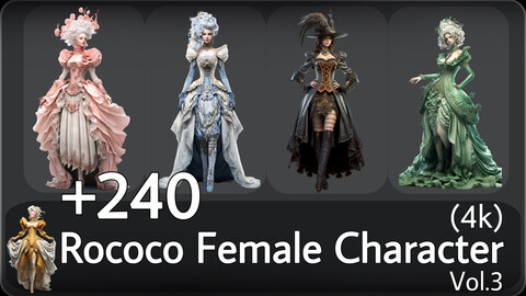 +240 Rococo Female Character Concept(4k)