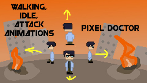 Pixel Doctor animation sprites
