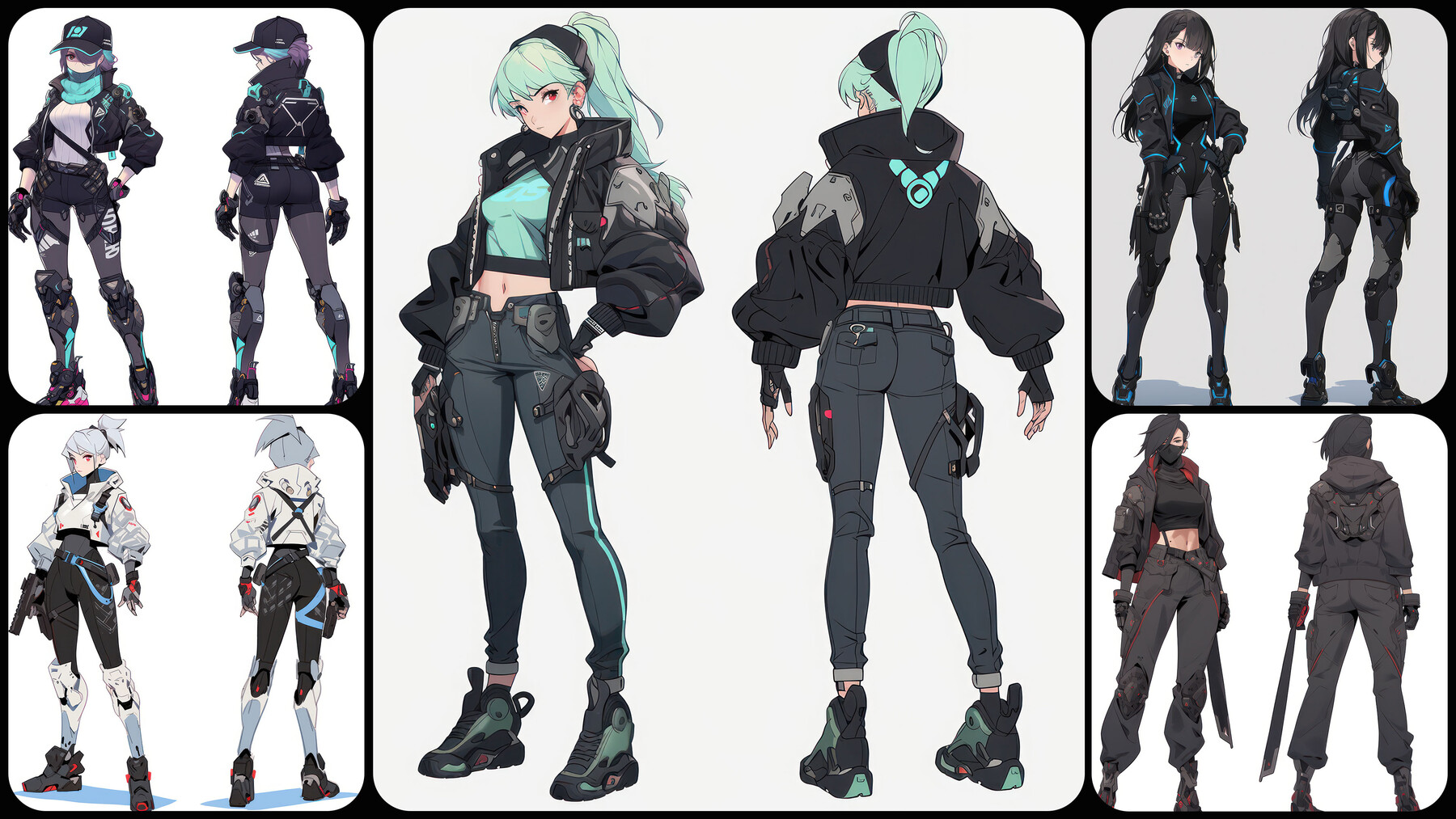 Anime Cyberpunk Character Portraits in 2D Assets - UE Marketplace