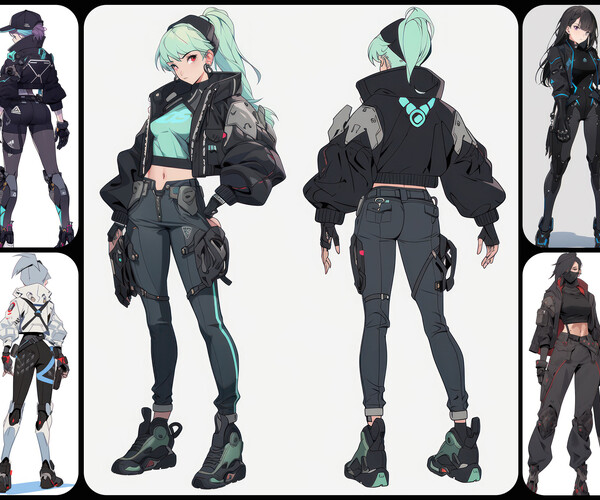 ArtStation - Cyberpunk Techwear Characters