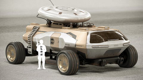 Sci-fi Mars Rover PBR