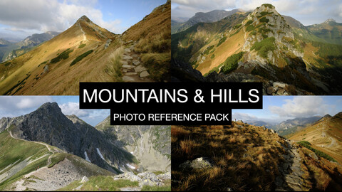 MOUNTAINS & HILLS PHOTO REFERENCE PACK 220 jpgs