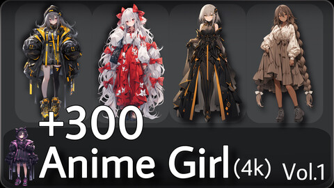 +300 Anime Girl Concept(4k)