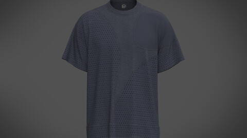 Men's Black Relaxed Mesh T-shirt