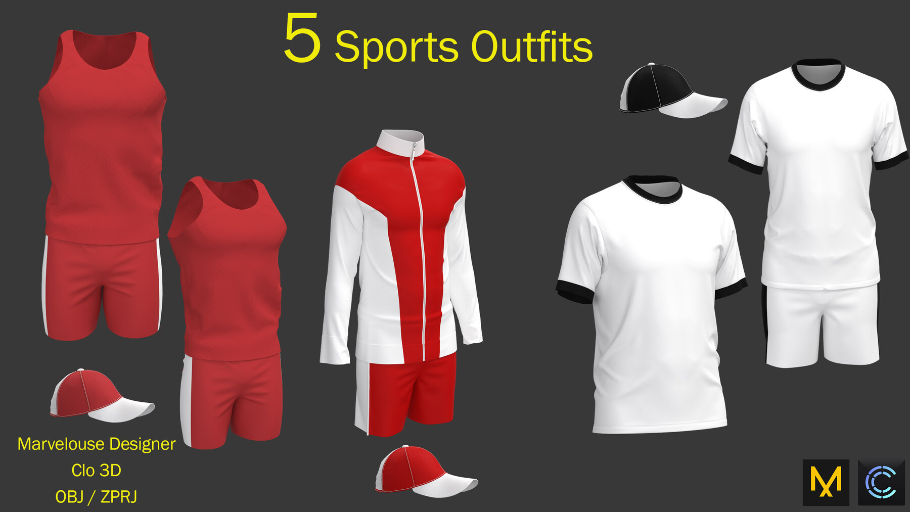 ArtStation - 5 Jersey / Sportwear / sport shirt / CLO3D