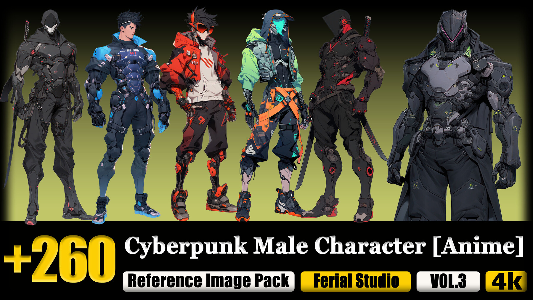 Anime Cyberpunk Character Portraits in 2D Assets - UE Marketplace