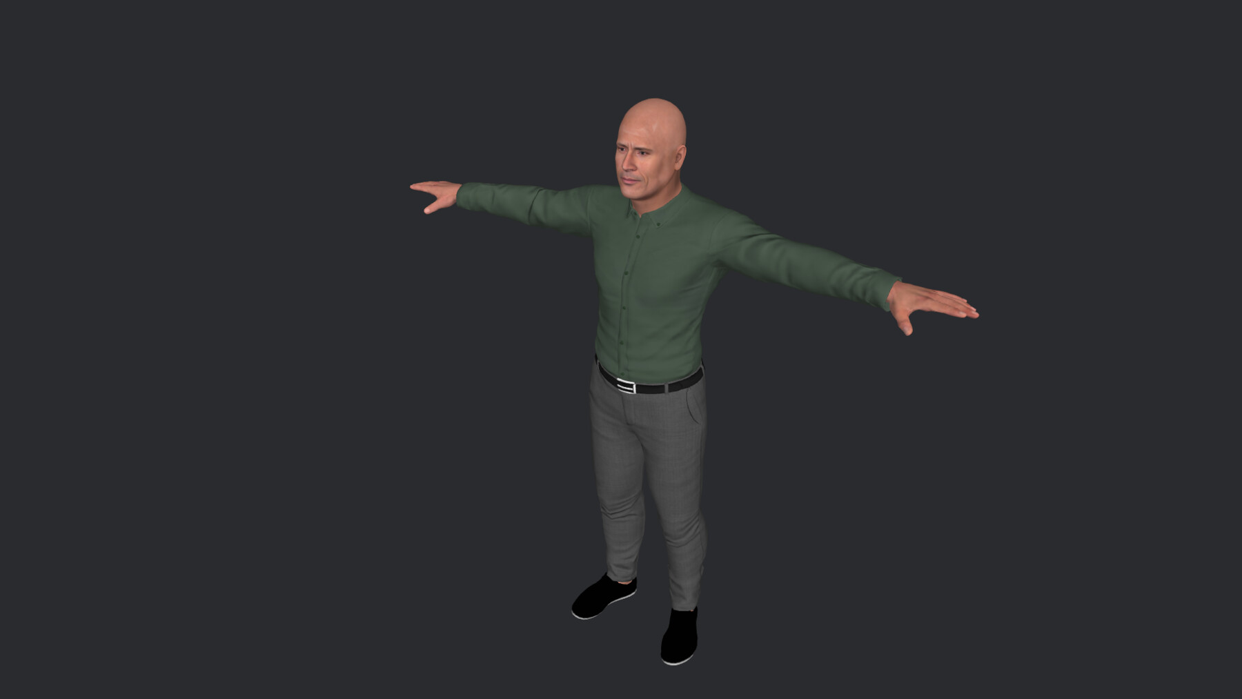 Dwayne Johnson The Rock 3D Realstic model with 4k texture size 3D model  animated rigged