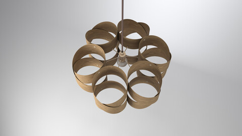 Wood pendant light