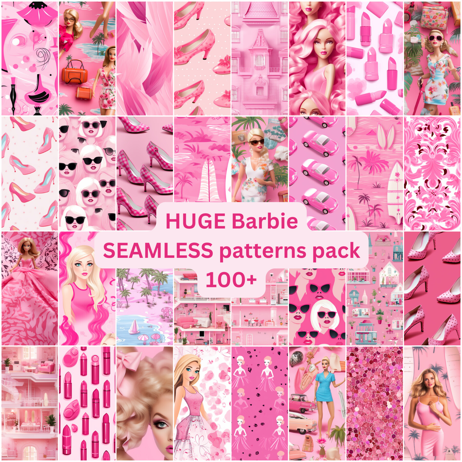 Barbie Seamless Stock Illustrations – 364 Barbie Seamless Stock