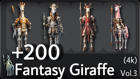 +200 Fantasy Giraffe Concept (4k)