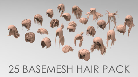 25 basemesh hair pack