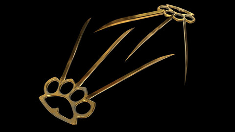 Spiked Brass Knuckles 3D Model on Vimeo
