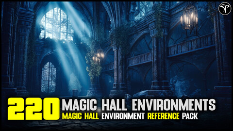 220 Magic Hall Environments - 4K Reference Image Pack - Vol 67