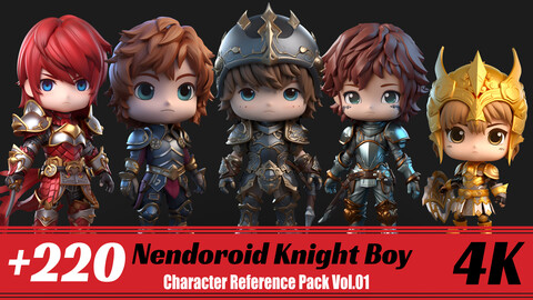 +220 Nendoroid Knight Boy | 4K | Character Reference Pack Vol.01