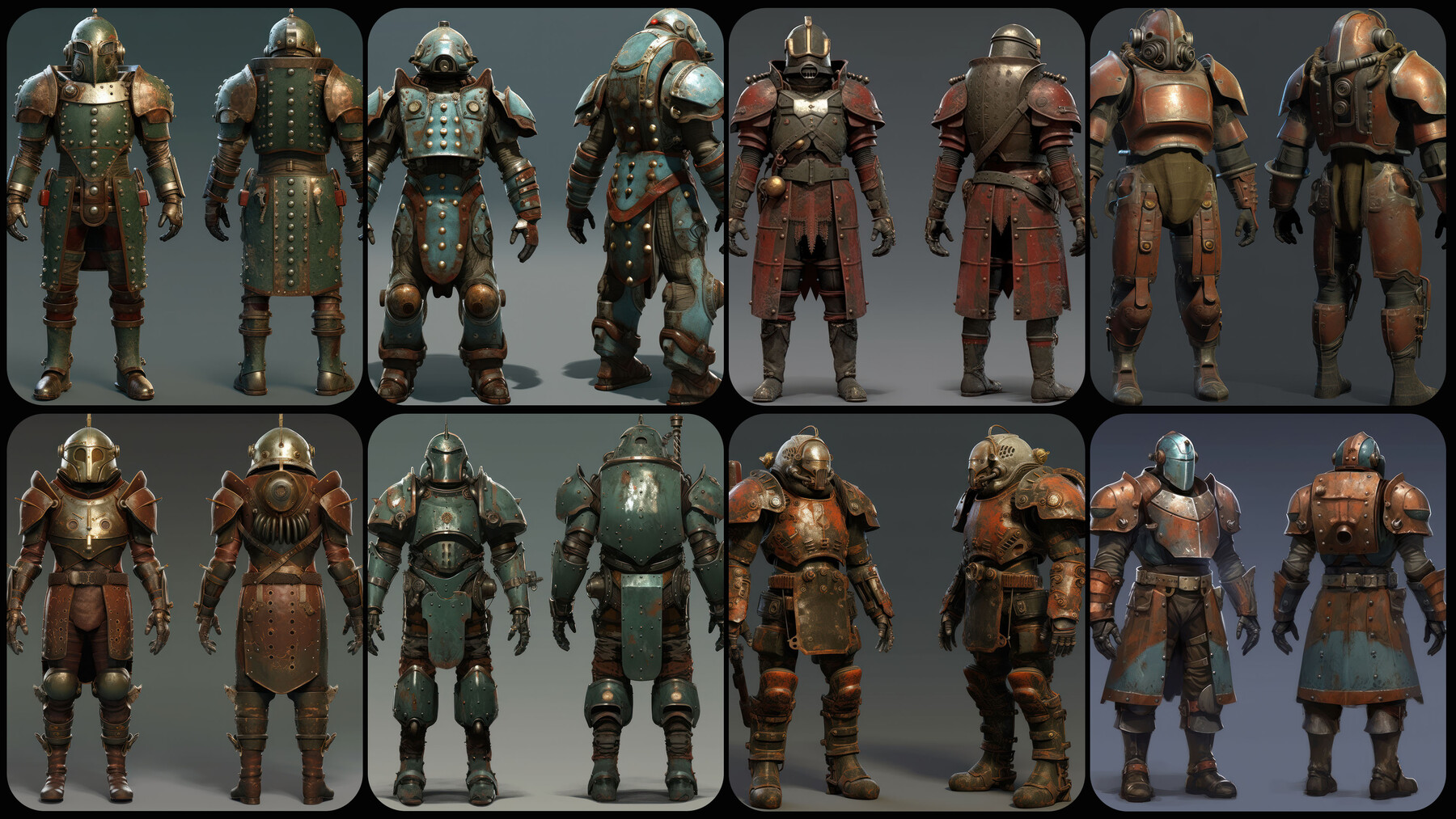 Artstation - 200 Dieselpunk Battle Armor Reference Image Pack V.1 