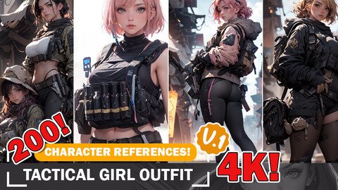 Soldier,Tactical Outfit Beauties Reference Art V1 - 200 | 4K Reference Images