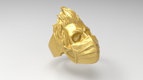 Skull Ring-4 3D-print model file