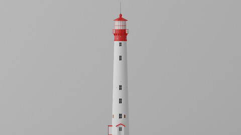 Cartoon Light House 3 3D model