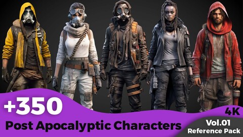 +350 Post Apocalyptic Characters Concept(4k)