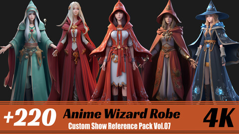 +220 Anime Wizard Robe | 4K | Custom Show Reference Pack Vol.07