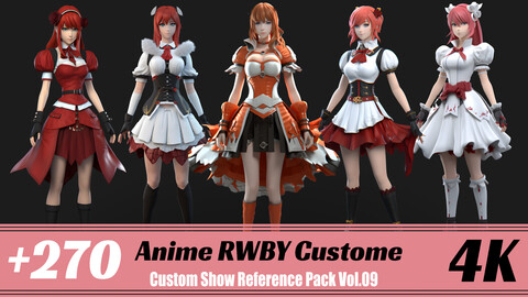 +270 Anime RWBY Custom | 4K | Custom Show Reference Pack Vol.09