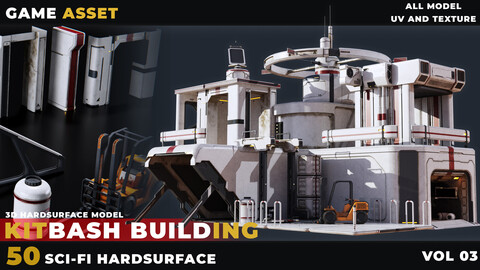 50 KITBASH SCI-FI BUILDING HARDSURFACE VOL 03