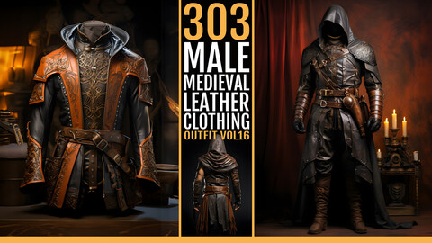 303 Men's Medieval Leather Clothing VOL16