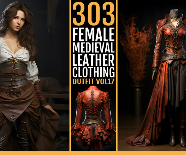 303 Men's Medieval Leather Clothing VOL16