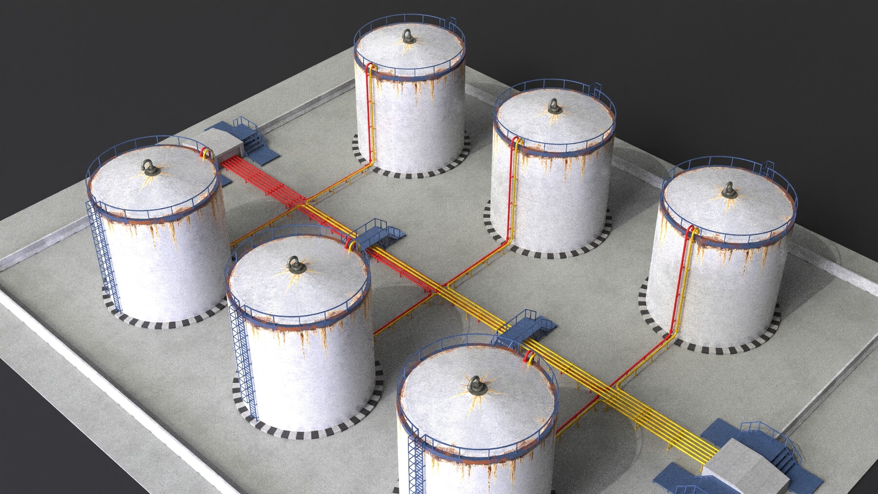 ArtStation - PBR Lowpoly Oil Refinery - Crude Oil Site Game Ready ...