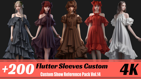 +200 Flutter Sleeves Custom | 4K | Custom Show Reference Pack Vol.14