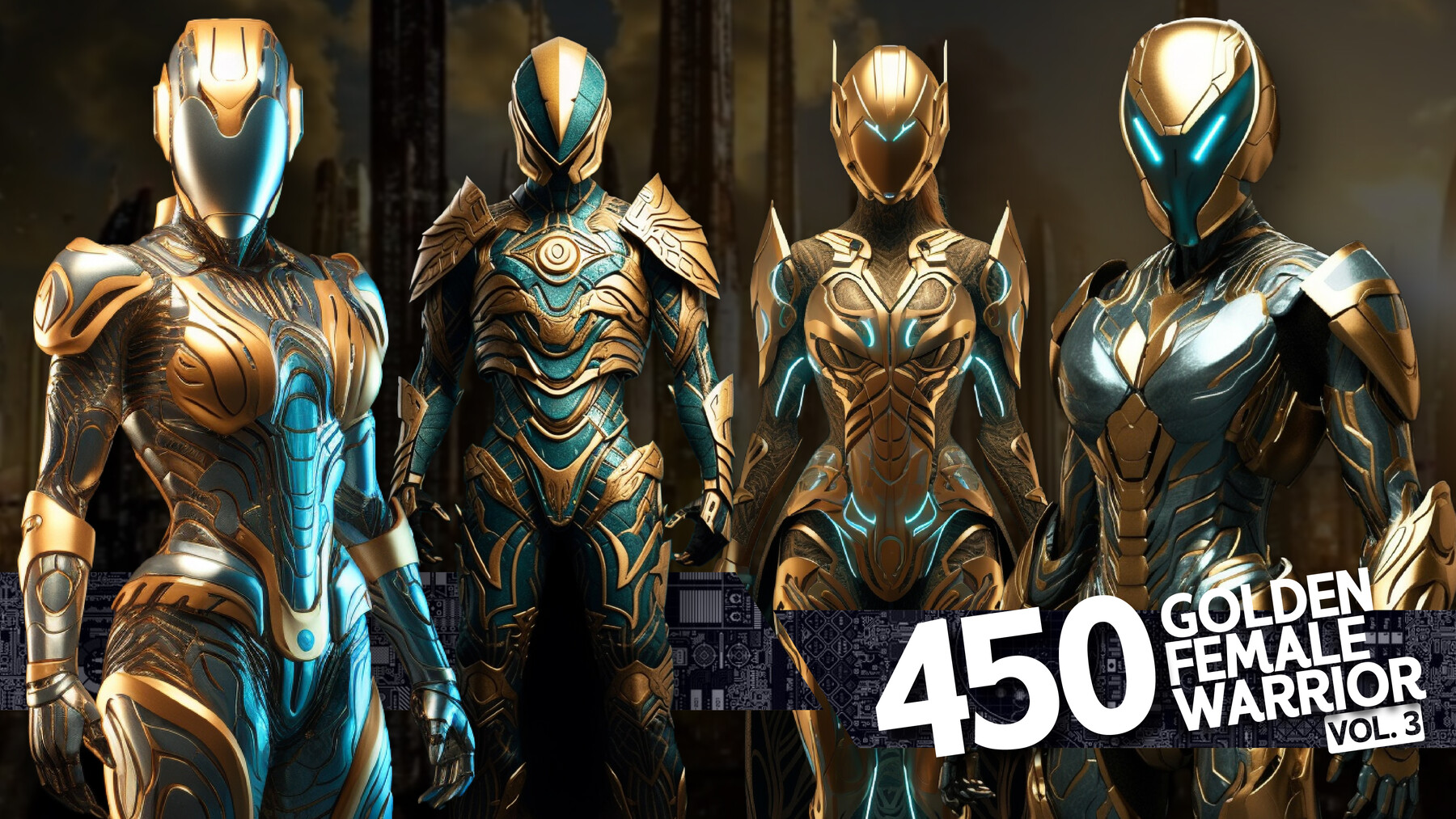 450 Golden Female Concept _ VOL 3 _ Character Reference