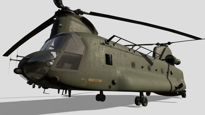 ArtStation - Chinook CH-47 Military Helicopter | Game Assets