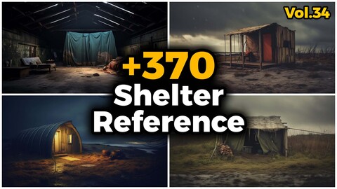 +370 Shelter Reference Images (4k) | Vol_34