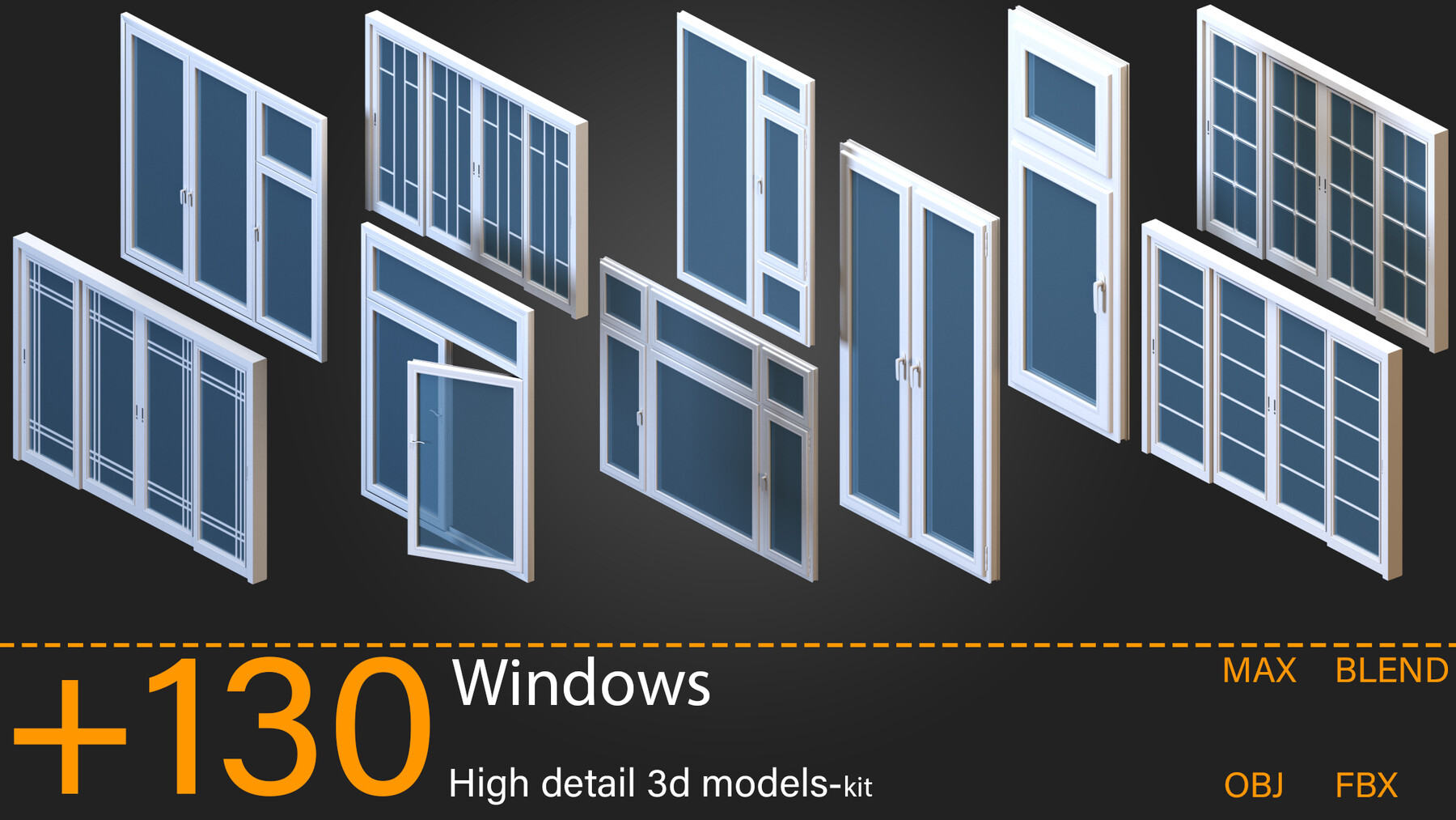 ArtStation - +130-windows - Kitbash-vol.01 | Resources