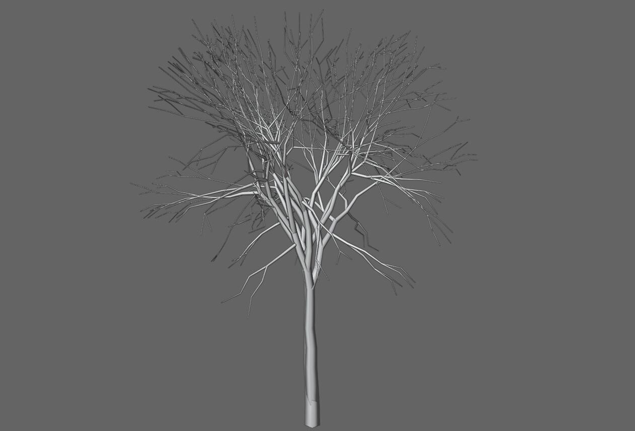 ArtStation - Thin Dry Tree - Arvore Seca Low-poly 3D model | Game Assets