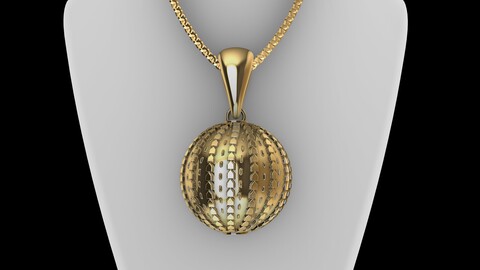 Designer Stitched Texture Pendant