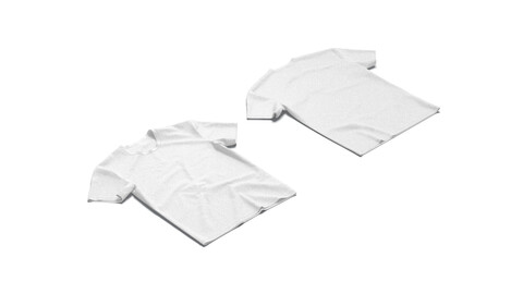 Flat Lay T-shirt front and back - crumpled unisex tshirt