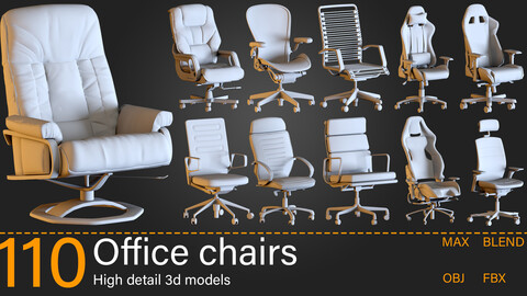 110-Office chairs - Kitbash-vol.01